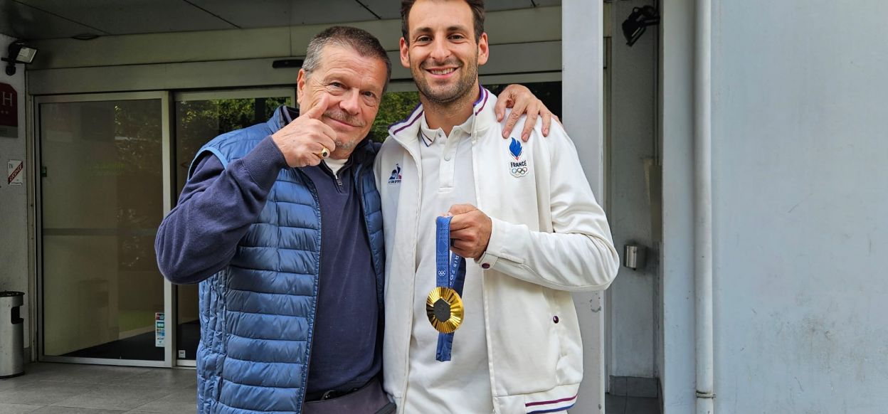 Photo Philippe ANGEL, préparateur mental et coach de Joris BAUDET, Champion Olympique de BMX - Paris 20242